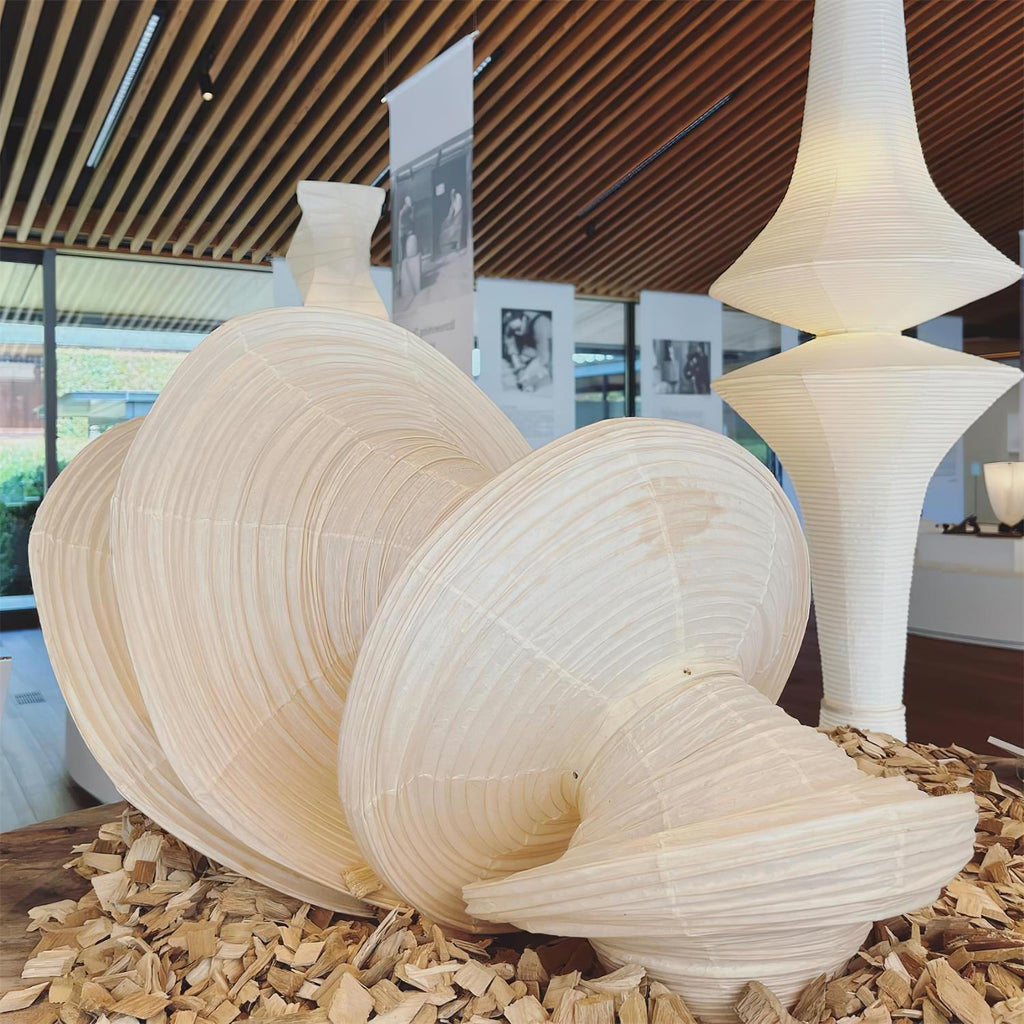 Ambient Lighting For Sculptural Mulberry Paper Pendant Lamp