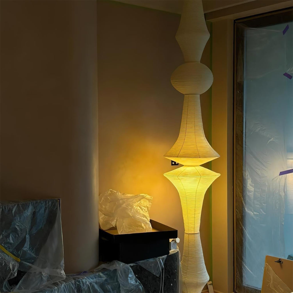 Ambient Lighting For Sculptural Mulberry Paper Pendant Lamp