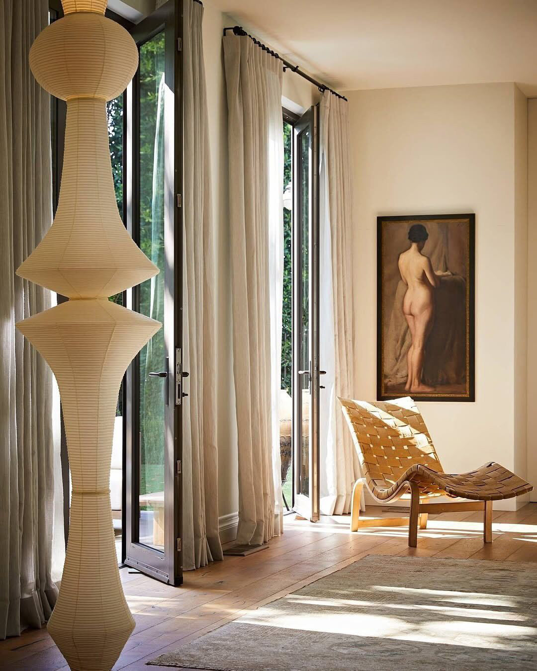 Ambient Lighting For Sculptural Mulberry Paper Pendant Lamp