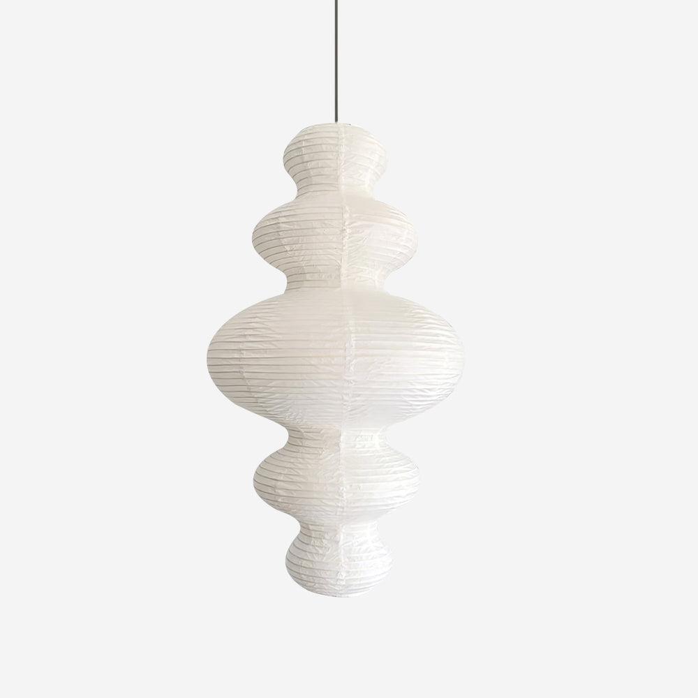 Dimmable Soft Ambient Pendant Lamp Featuring White Paper Shade