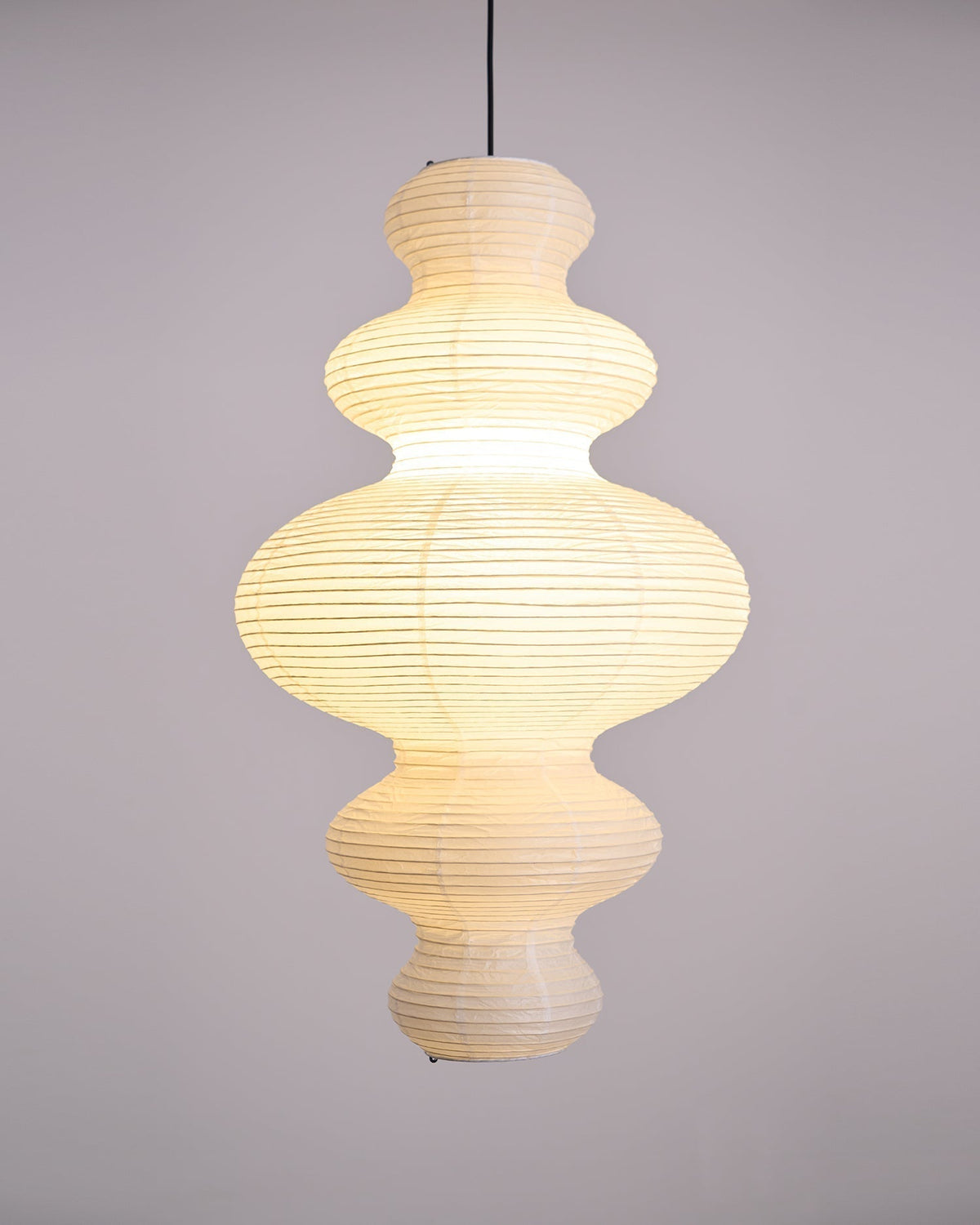 Dimmable Soft Ambient Pendant Lamp Featuring White Paper Shade