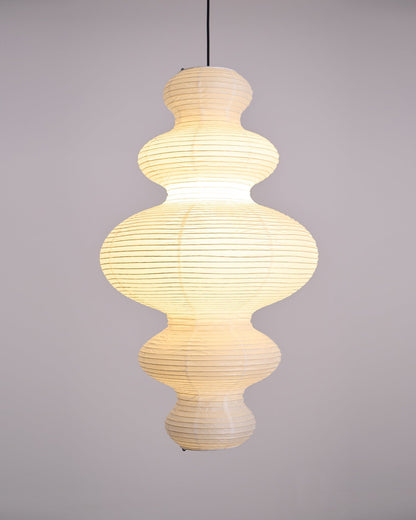 Dimmable Soft Ambient Pendant Lamp Featuring White Paper Shade