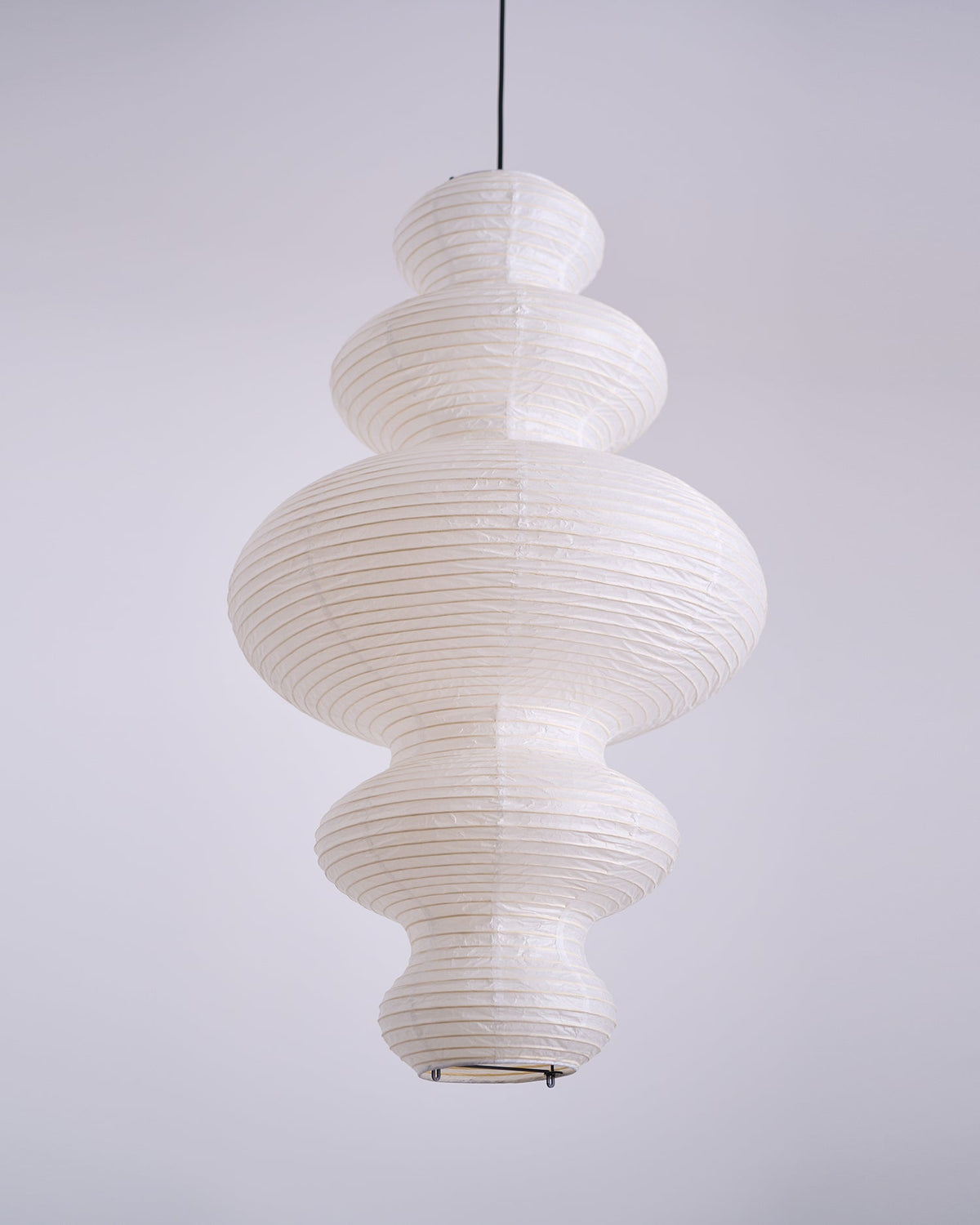 Dimmable Soft Ambient Pendant Lamp Featuring White Paper Shade
