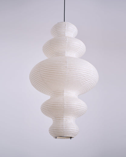 Dimmable Soft Ambient Pendant Lamp Featuring White Paper Shade