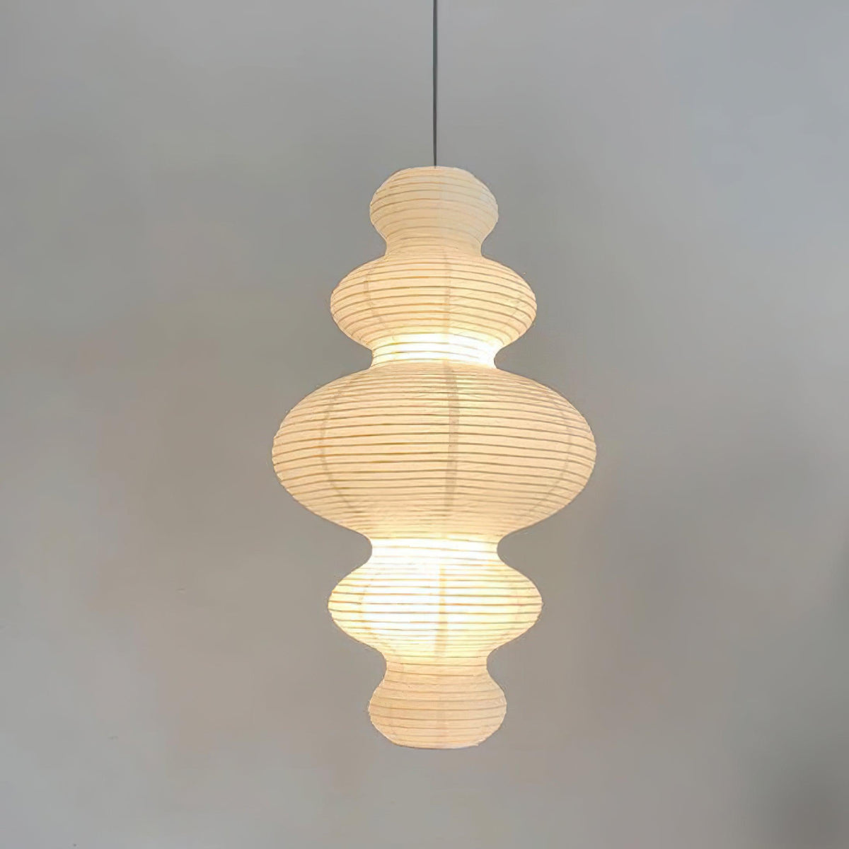 Dimmable Soft Ambient Pendant Lamp Featuring White Paper Shade