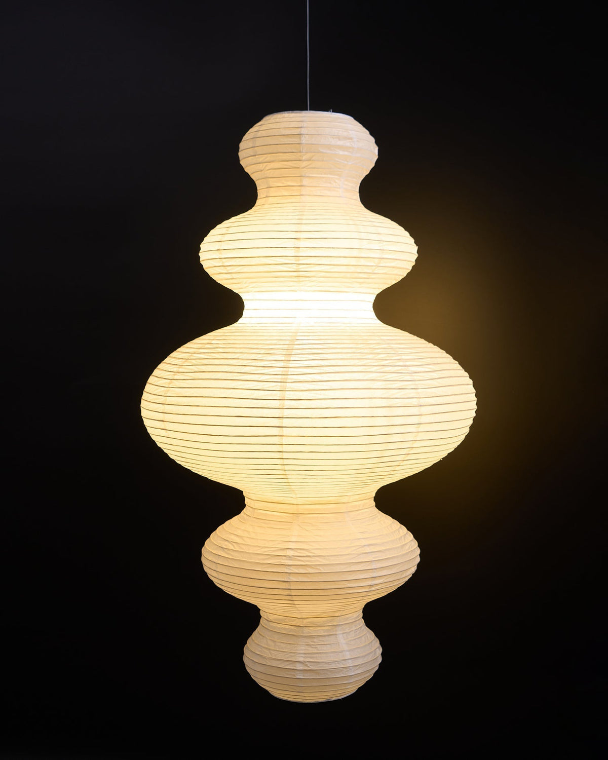 Dimmable Soft Ambient Pendant Lamp Featuring White Paper Shade