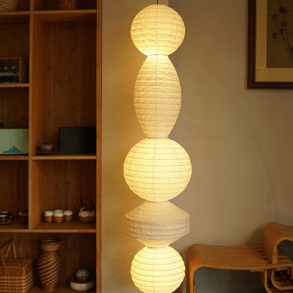 Pendant Light With Soft Glow Geometric Paper Lantern