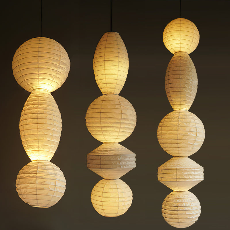 Pendant Light With Soft Glow Geometric Paper Lantern