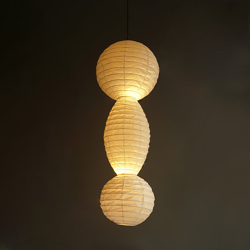 Pendant Light With Soft Glow Geometric Paper Lantern