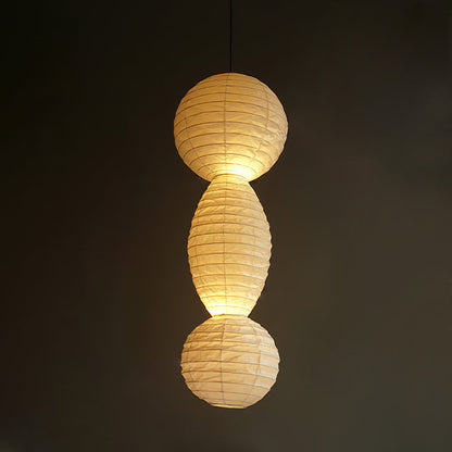 Pendant Light With Soft Glow Geometric Paper Lantern