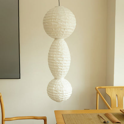 Pendant Light With Soft Glow Geometric Paper Lantern