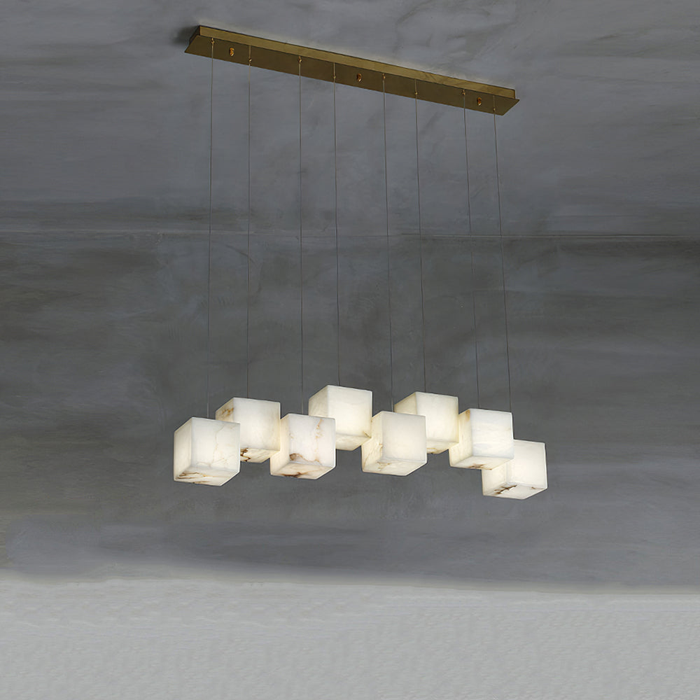 Kitchen Geometric Alabaster Adjustable Pendant Lights