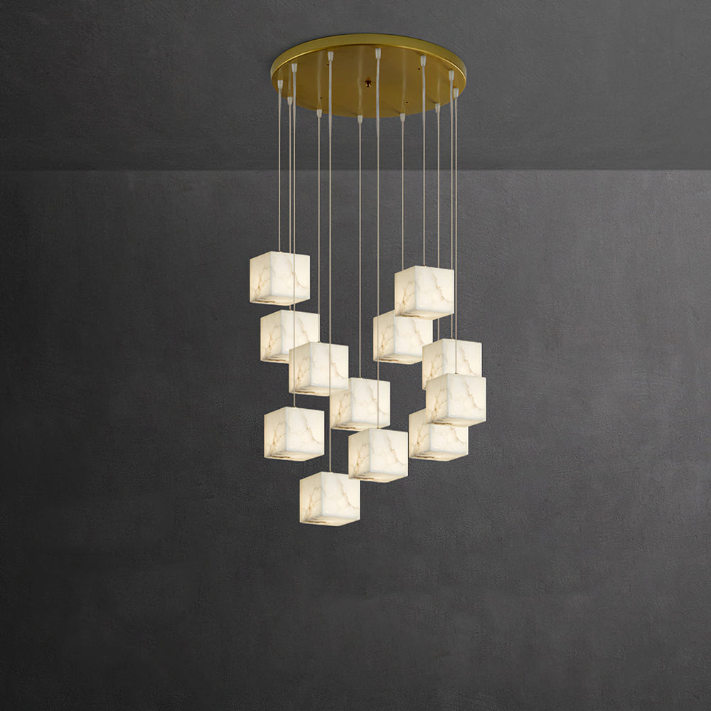 Kitchen Geometric Alabaster Adjustable Pendant Lights