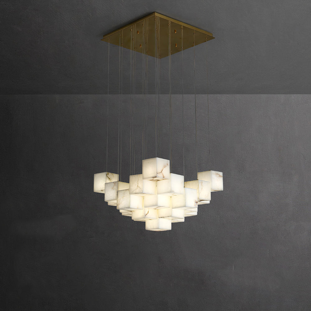 Kitchen Geometric Alabaster Adjustable Pendant Lights