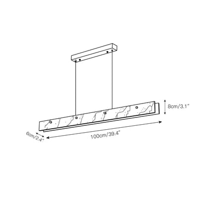 Ambient Lighting Alabaster Linear LED Pendant Lamp