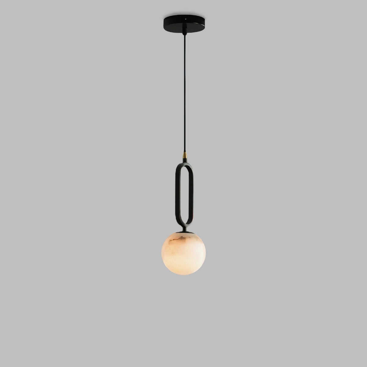 Soft Ambient Glow Elegant Alabaster Ball Pendant Light