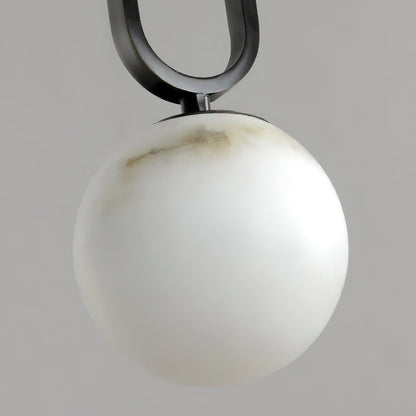 Soft Ambient Glow Elegant Alabaster Ball Pendant Light