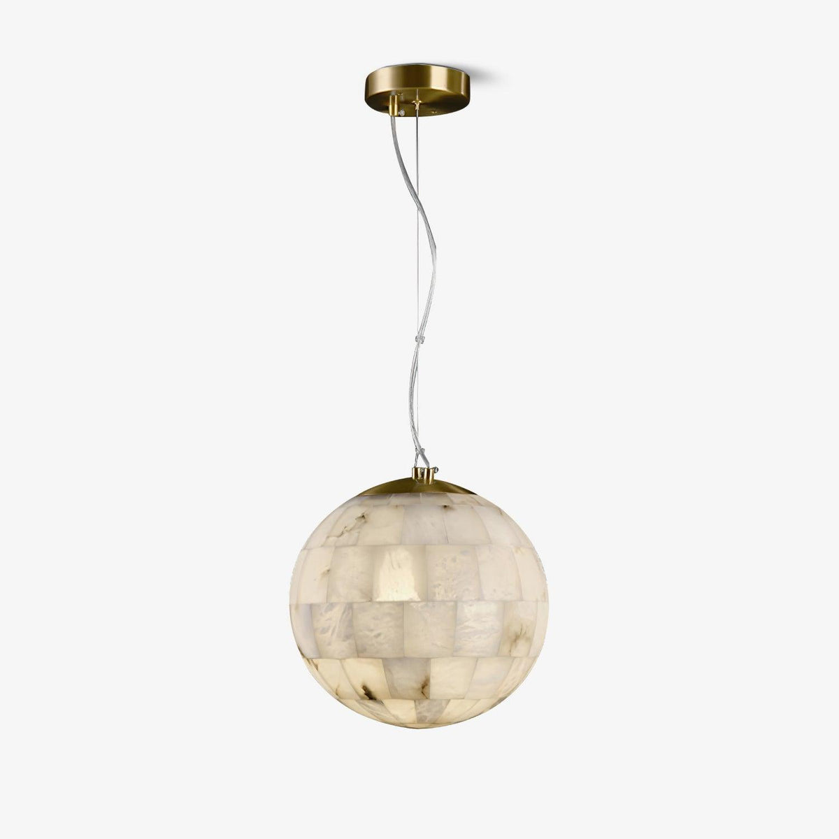 Warm Glow Pendant Lamp Alabaster Globe