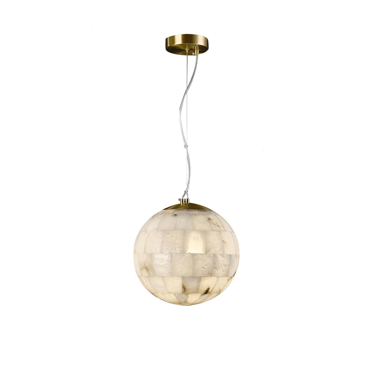 Warm Glow Pendant Lamp Alabaster Globe