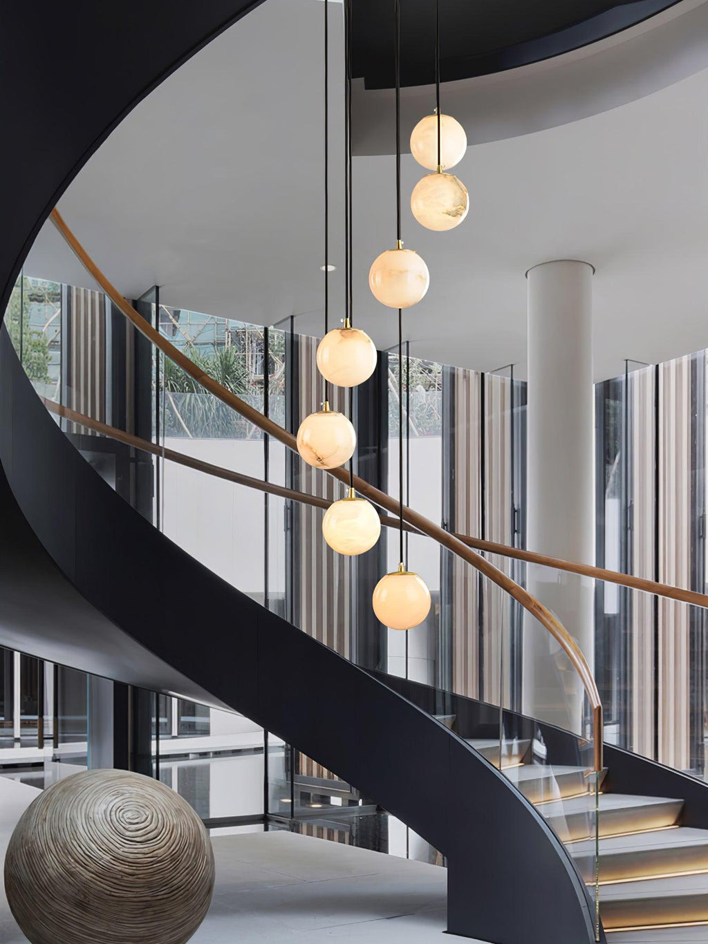 Ambient Glow Alabaster Pendant Light