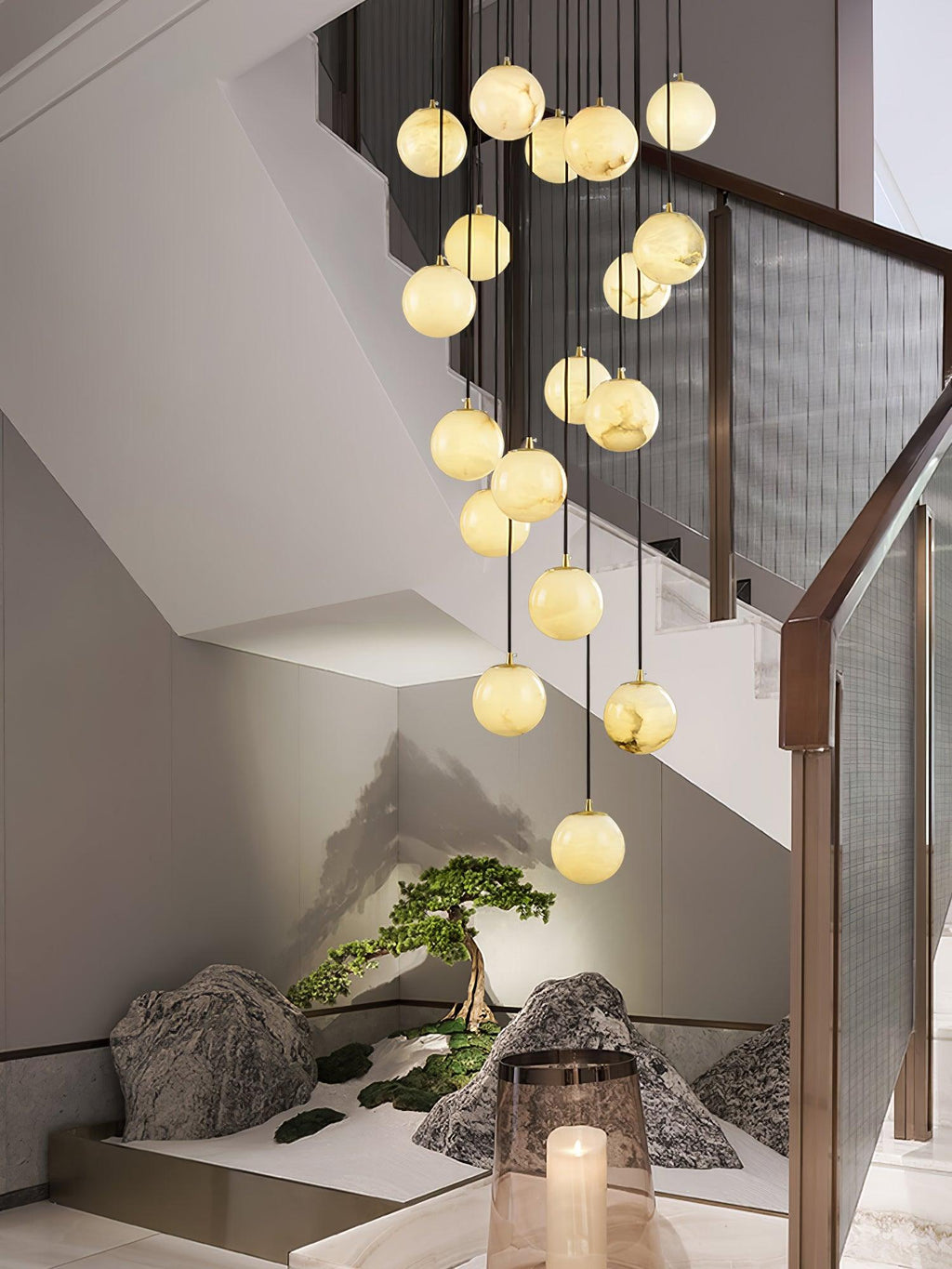 Ambient Glow Alabaster Pendant Light
