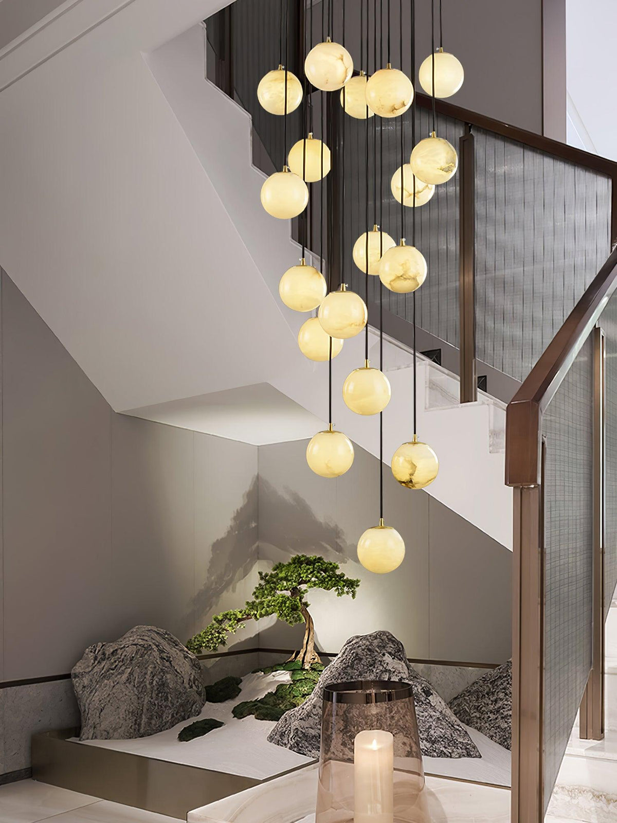 Ambient Glow Alabaster Pendant Light
