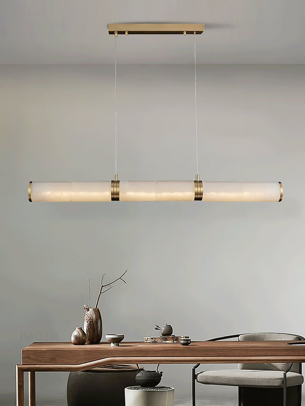 Pendant Light Soft Alabaster Linear Glow