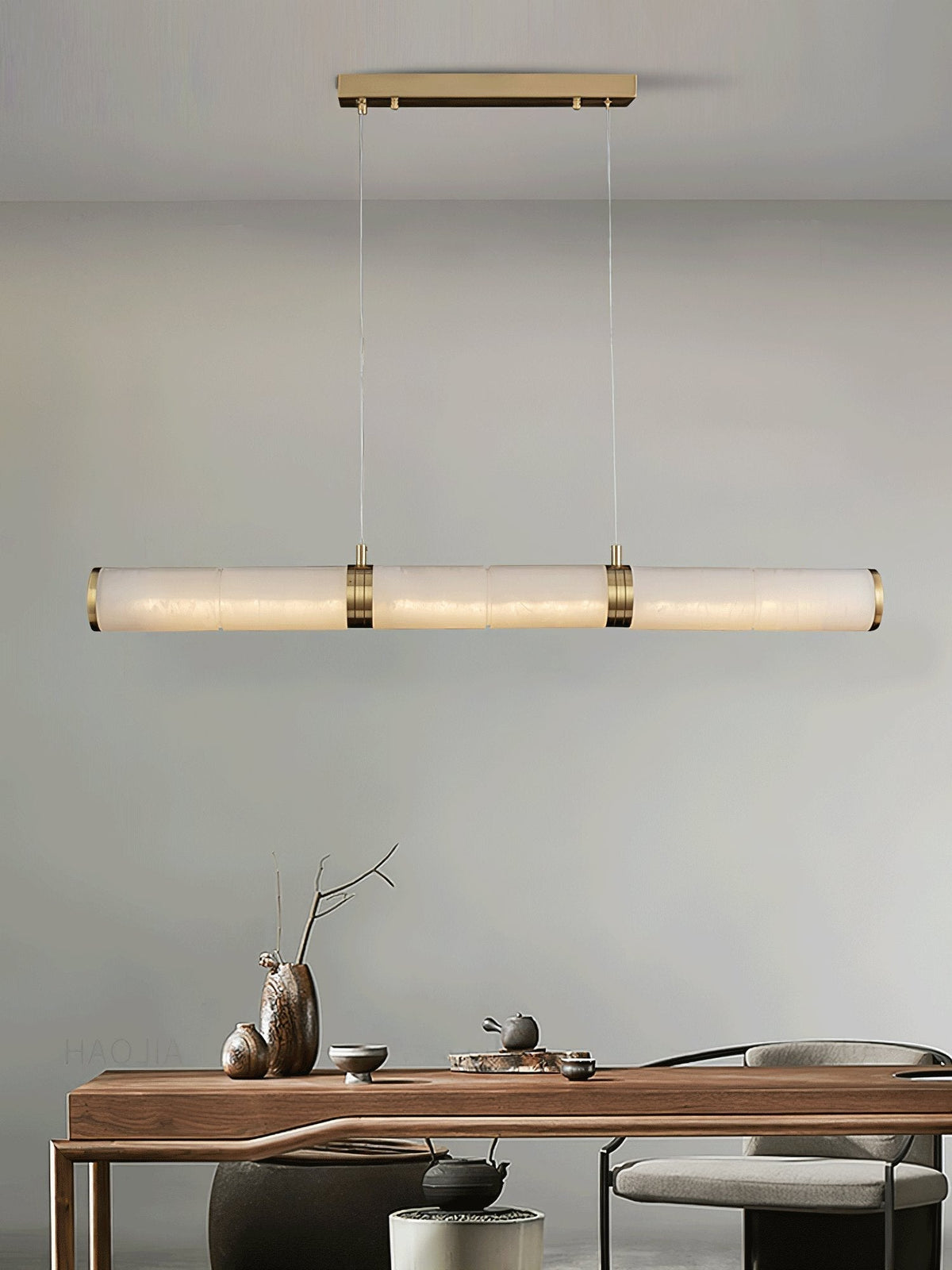 Pendant Light Soft Alabaster Linear Glow