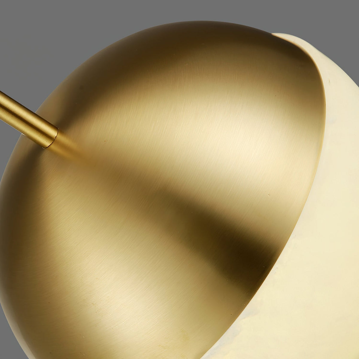 Alabaster Shade And Integrated Led Brass Pendant Light