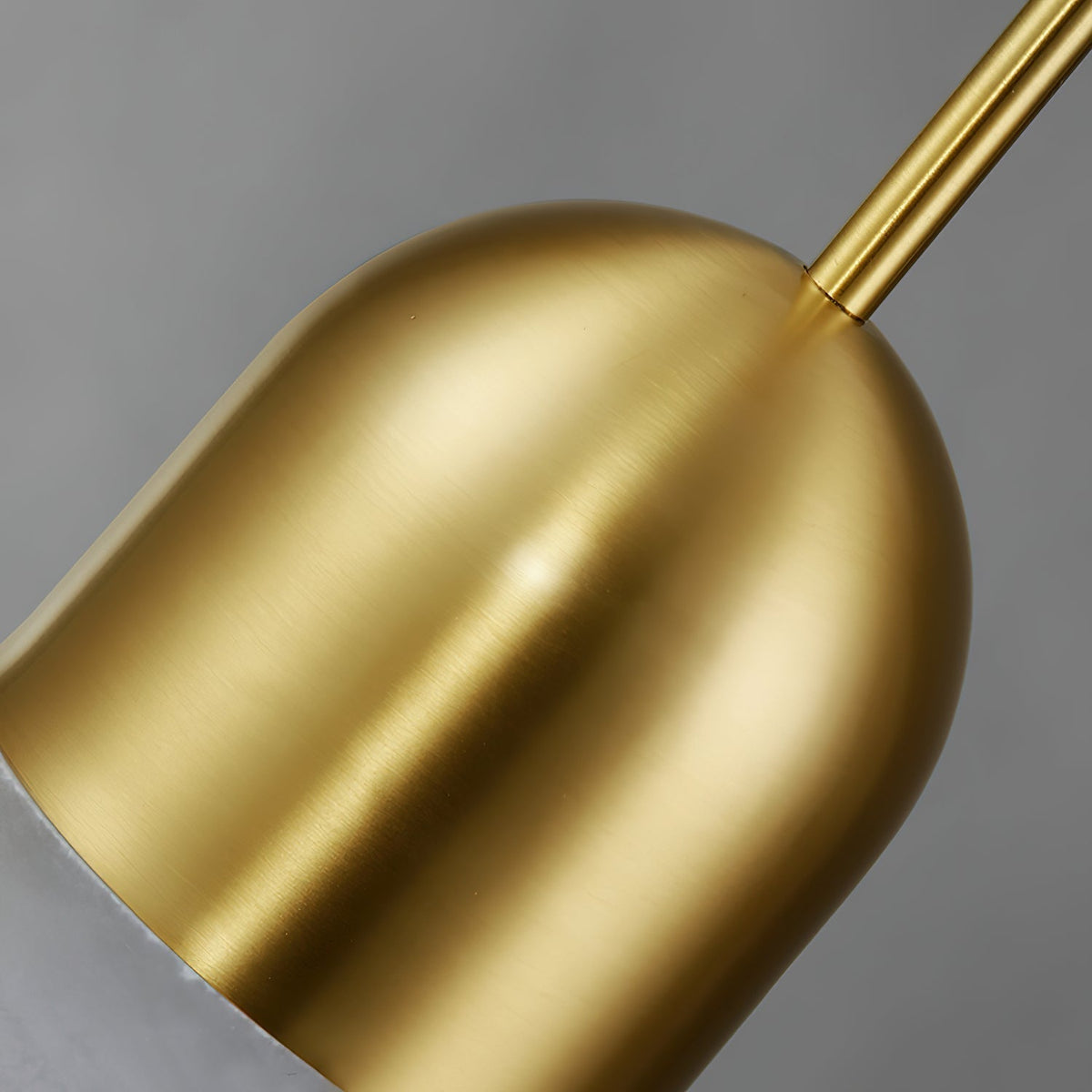 Alabaster Shade And Integrated Led Brass Pendant Light
