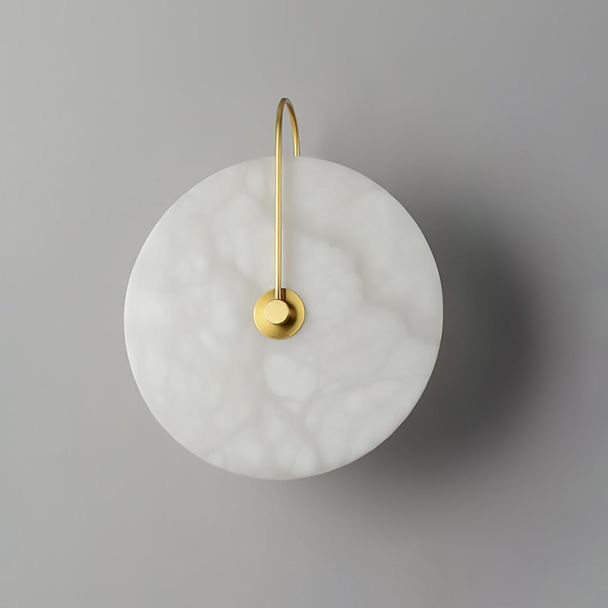 Circular Snowflake Aurora Alabaster Warm Glow LED Wall Lamp