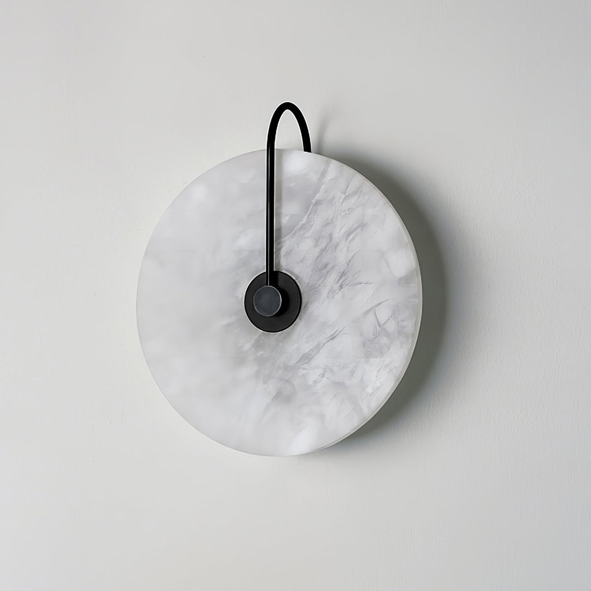 Circular Snowflake Aurora Alabaster Warm Glow LED Wall Lamp
