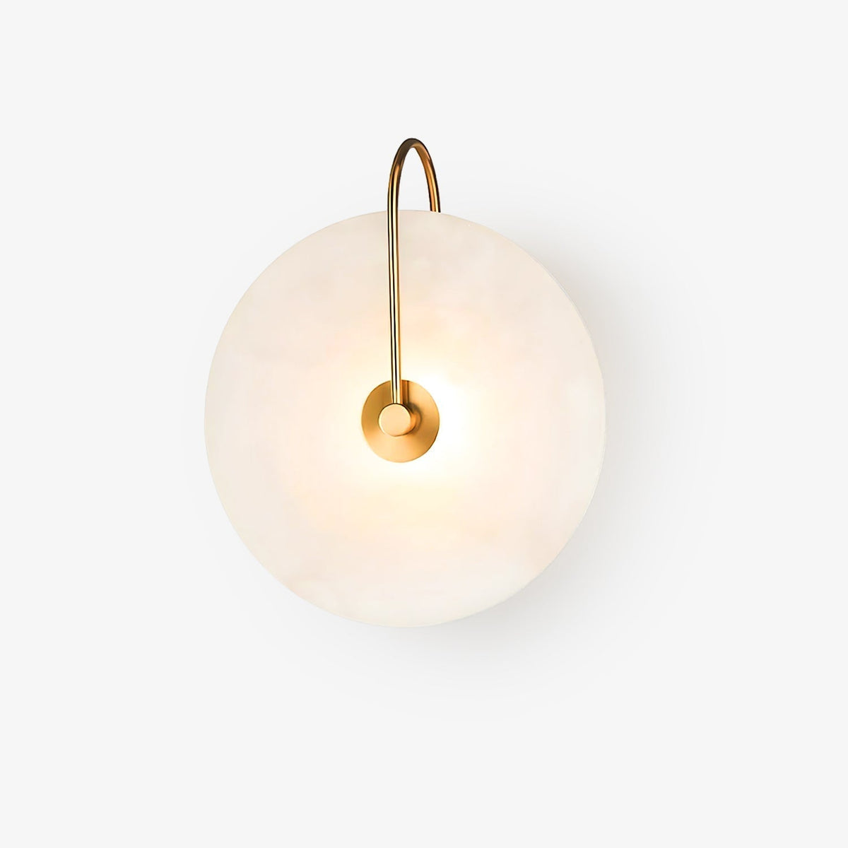 Circular Snowflake Aurora Alabaster Warm Glow LED Wall Lamp