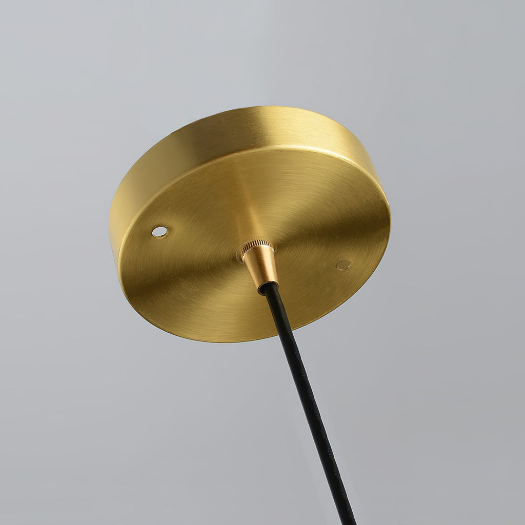 Adjustable Wire Alabaster Brass Pendant Light