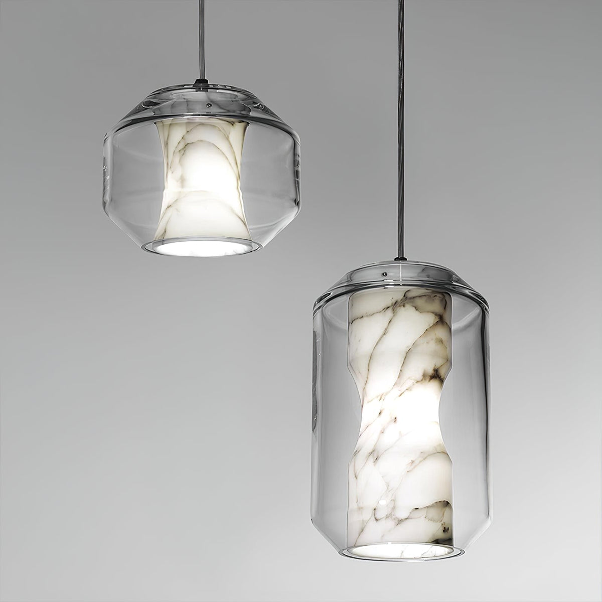 Warm Glow Pendant Light With Alabaster Glass
