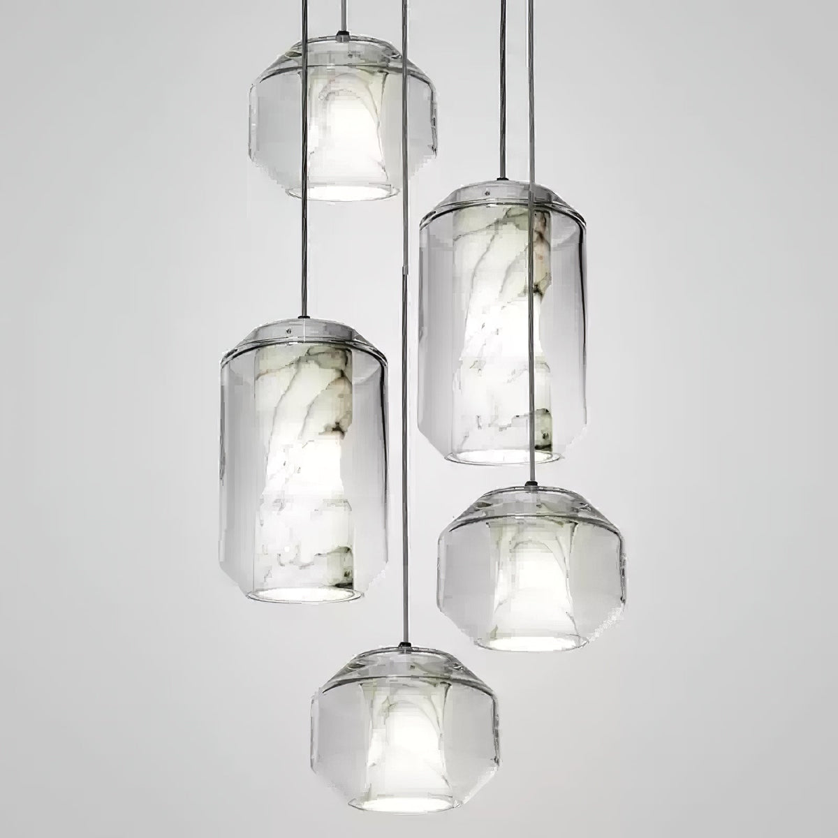 Warm Glow Pendant Light With Alabaster Glass