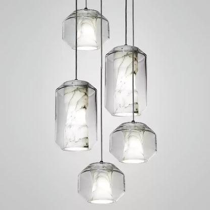 Warm Glow Pendant Light With Alabaster Glass