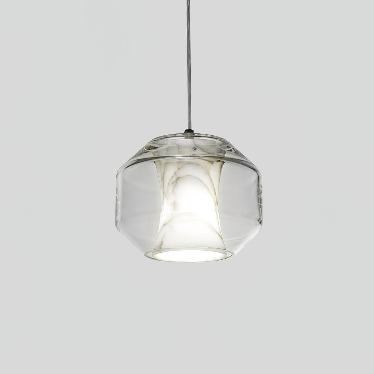 Warm Glow Pendant Light With Alabaster Glass