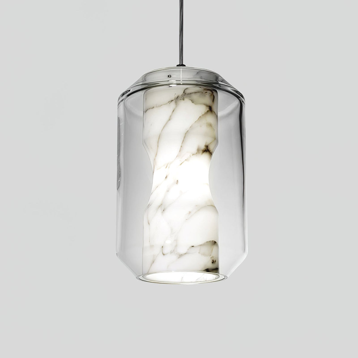 Warm Glow Pendant Light With Alabaster Glass