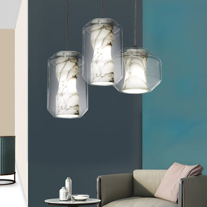 Warm Glow Pendant Light With Alabaster Glass