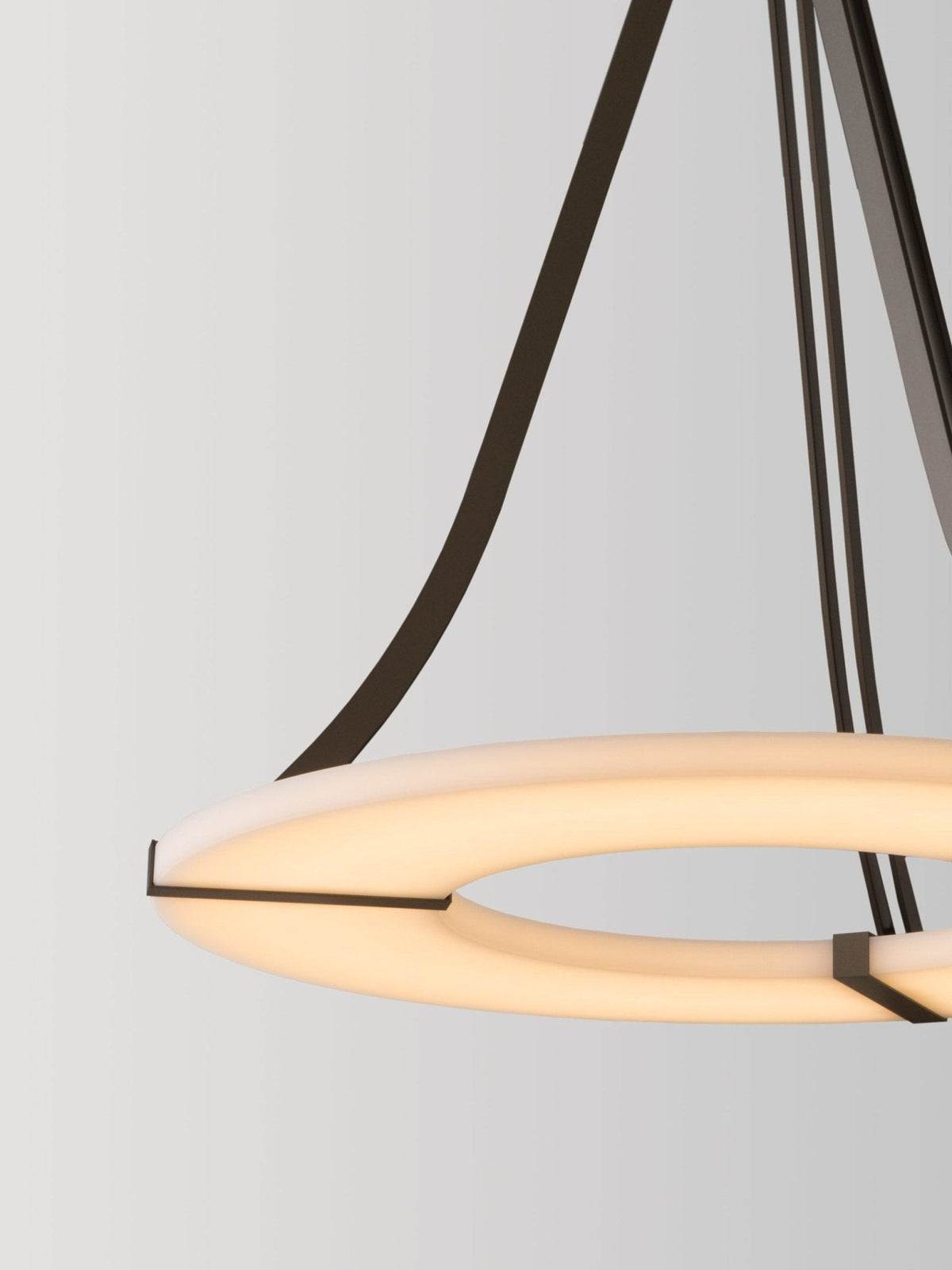 Pendant Lamp With Integrated LED Illumination Alabaster Ring