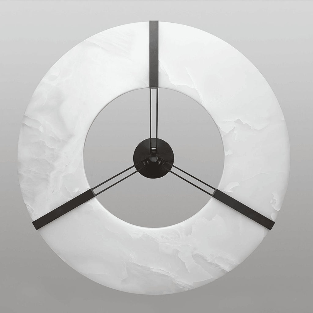 Integrated LED Glow Alabaster Ring Pendant Chandelier
