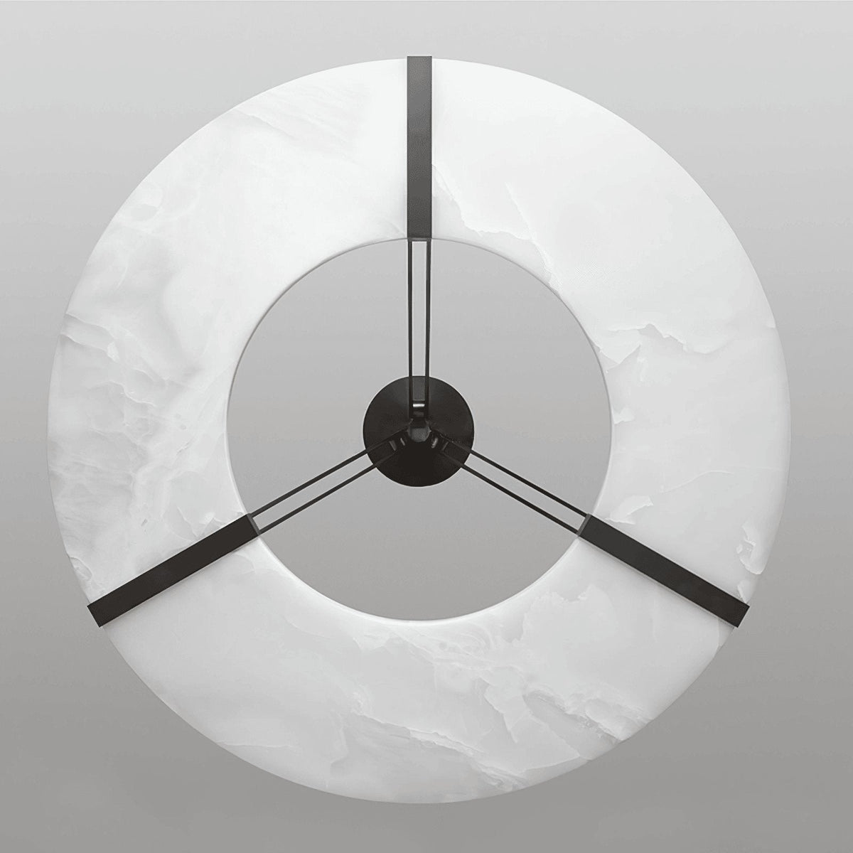 Integrated LED Glow Alabaster Ring Pendant Chandelier