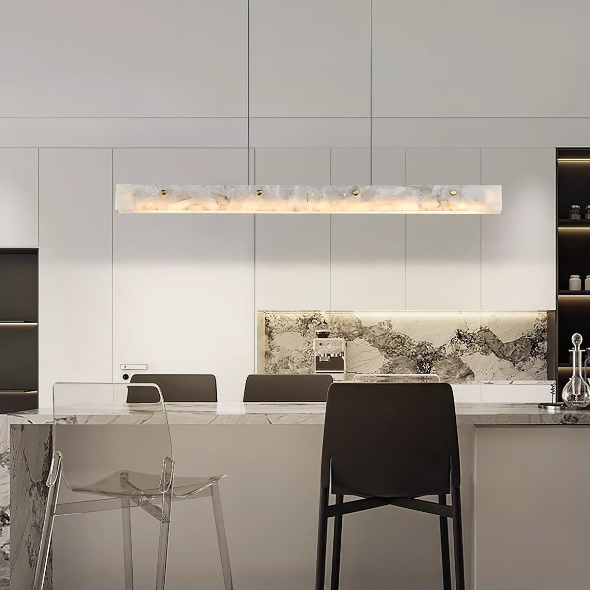 Ambient Lighting Alabaster Linear LED Pendant Lamp