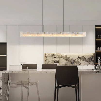 Ambient Lighting Alabaster Linear LED Pendant Lamp