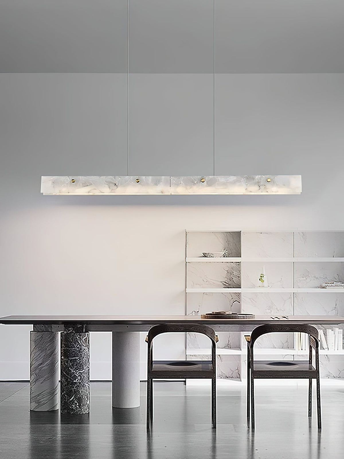 Ambient Lighting Alabaster Linear LED Pendant Lamp