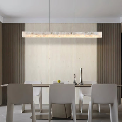 Ambient Lighting Alabaster Linear LED Pendant Lamp