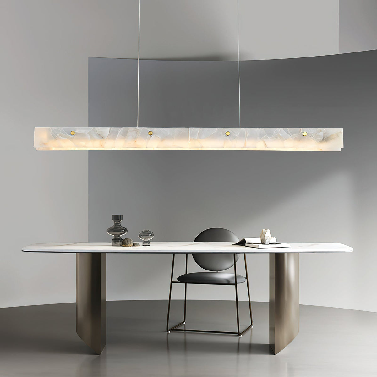 Ambient Lighting Alabaster Linear LED Pendant Lamp