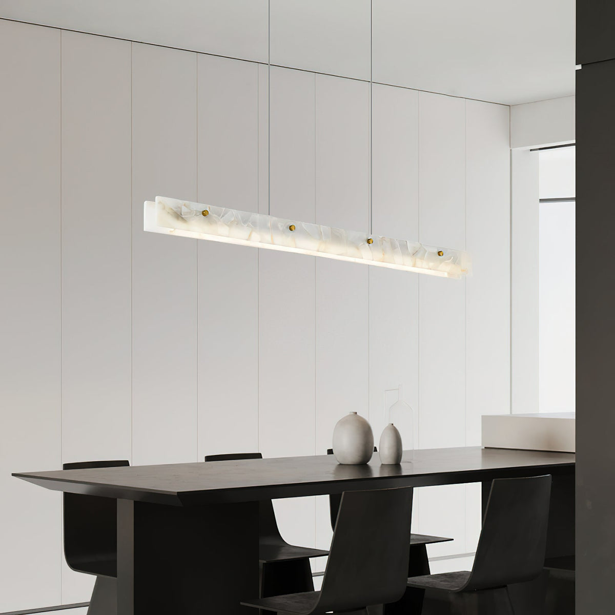 Ambient Lighting Alabaster Linear LED Pendant Lamp
