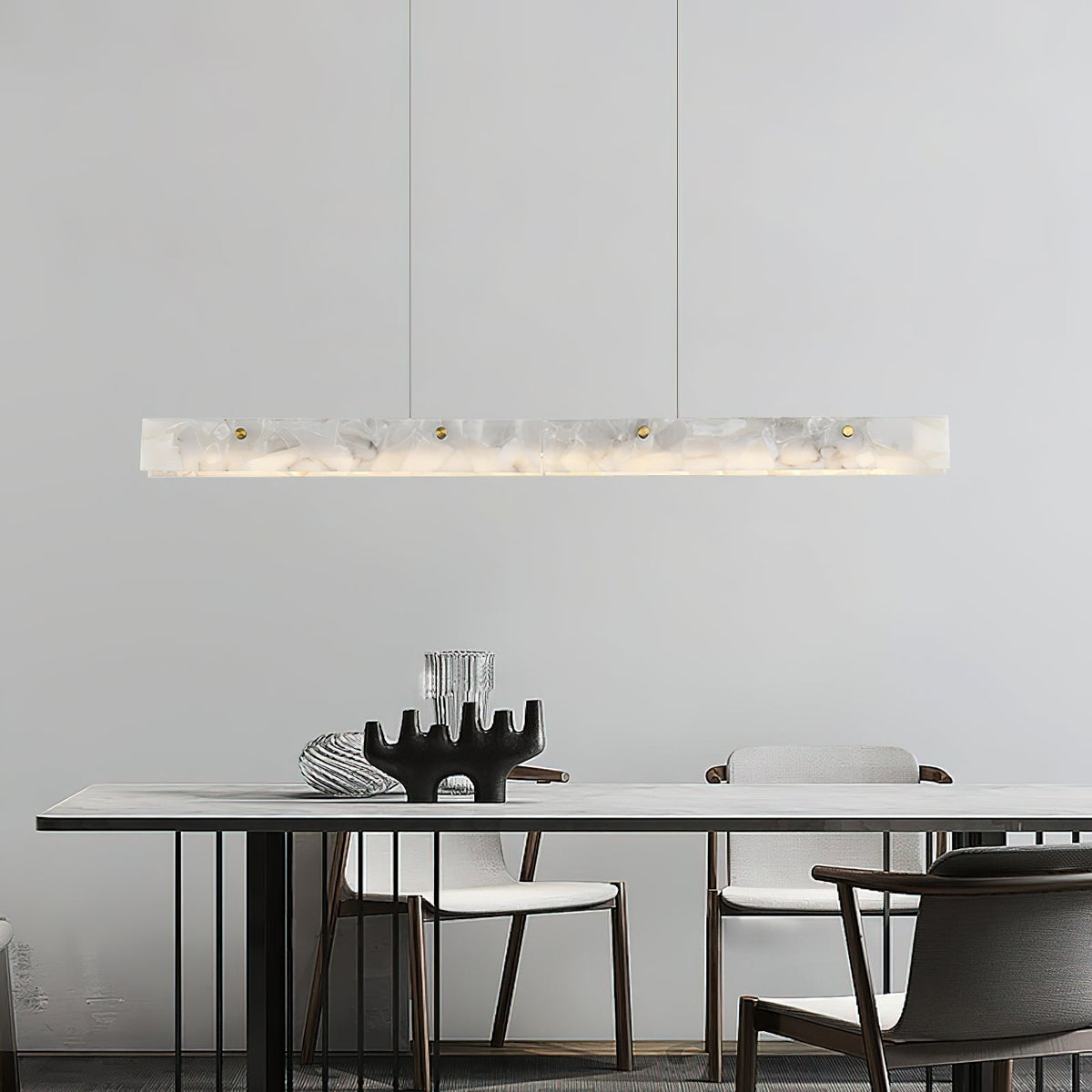 Ambient Lighting Alabaster Linear LED Pendant Lamp